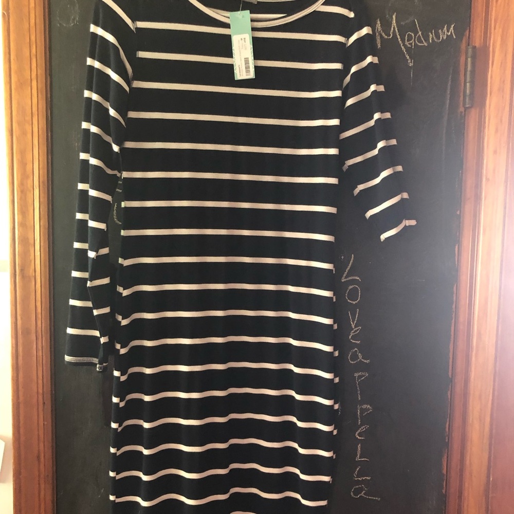 Striped midi dress